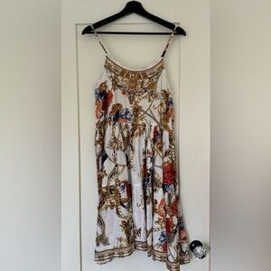 Camilla Cotton Sleeveless Short Dress Sz S NWOT Rhinestone Accent